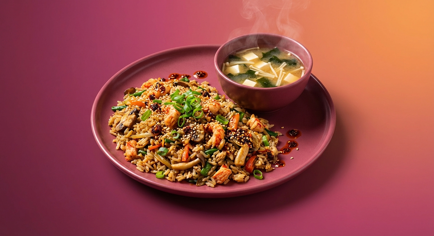 Vegan Umami Fried Rice & Quick Miso Soup